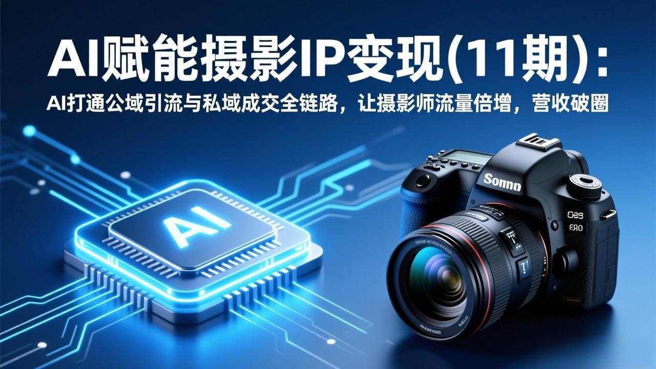 AI赋能摄影IP变现(11期-小鹏项目网