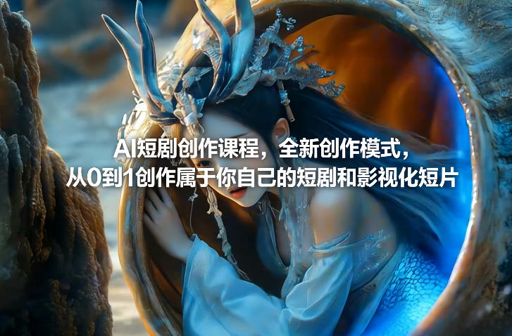 AI短剧创作课程，全新创作模式，从0到1创作属于你自己的短剧和影视化短片-小鹏项目网