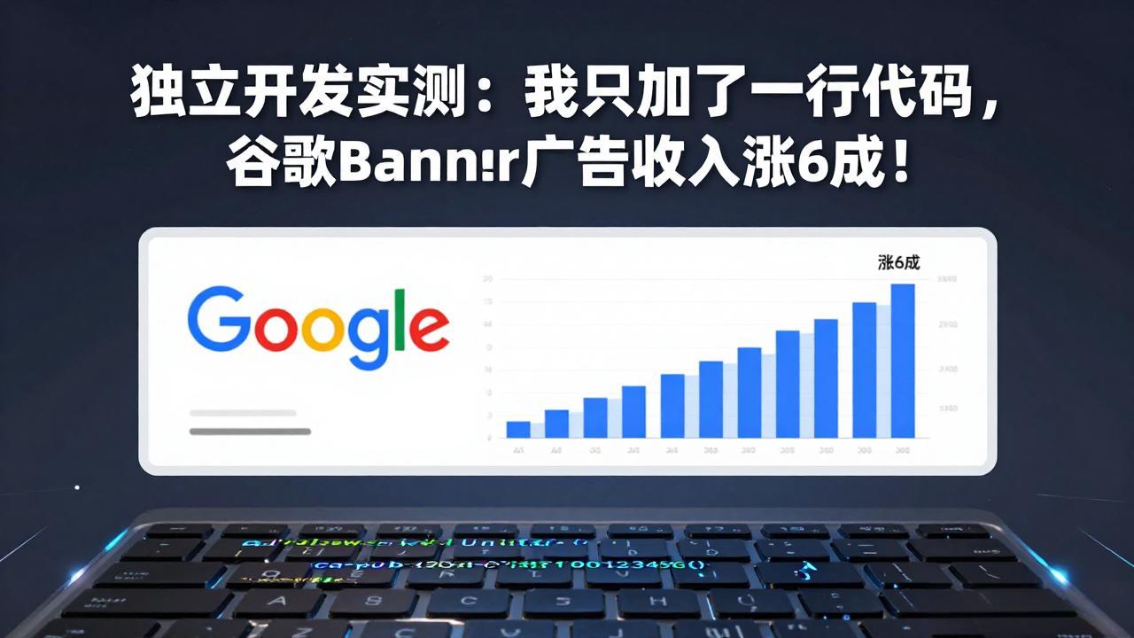 付费文章：独立开发实测：我只加了一行代码，谷歌Banner广告收入涨6成！-小鹏项目网