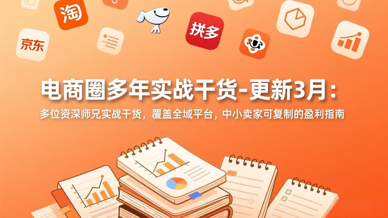 电商圈多年实战干货-更新3月：多位资深师兄实战干货，覆盖全域平台，中小卖家可复制的盈利指南-小鹏项目网