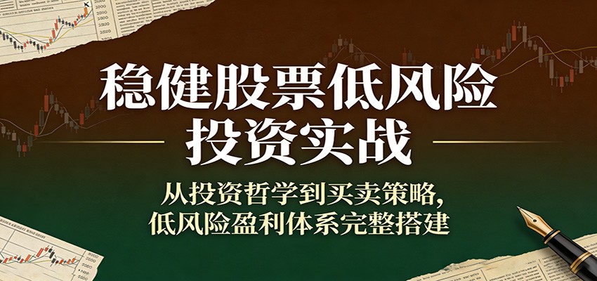 稳健股票低风险投资实战：从投资哲学到买卖策略，低风险盈利体系完整搭建-小鹏项目网