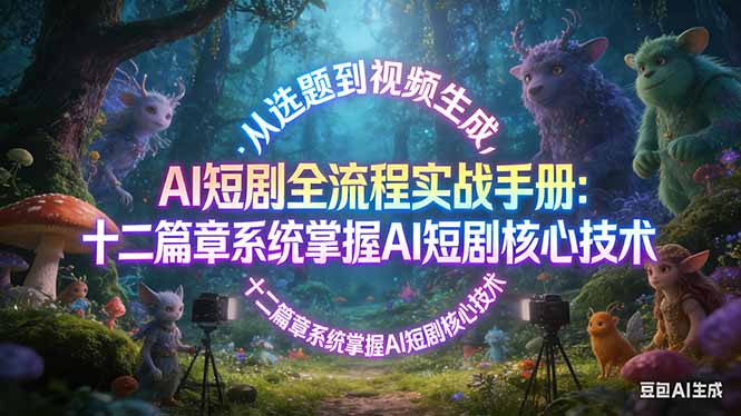 AI 短剧全流程实战手册：从选题到视频生成，十二篇章系统掌握 AI 短剧核心技术-小鹏项目网