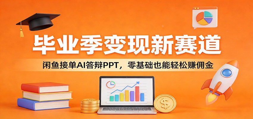 毕业季变现新赛道：闲鱼接单AI答辩PPT，零基础也能轻松赚佣金-小鹏项目网
