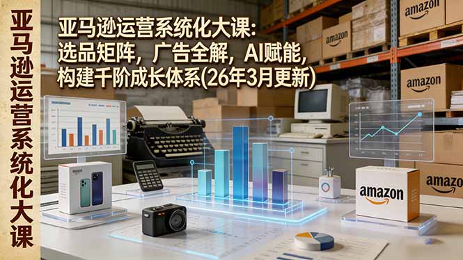 亚马逊运营系统化大课：选品矩阵，广告全解，AI赋能，构建千阶成长体系(26年3月更新-小鹏项目网