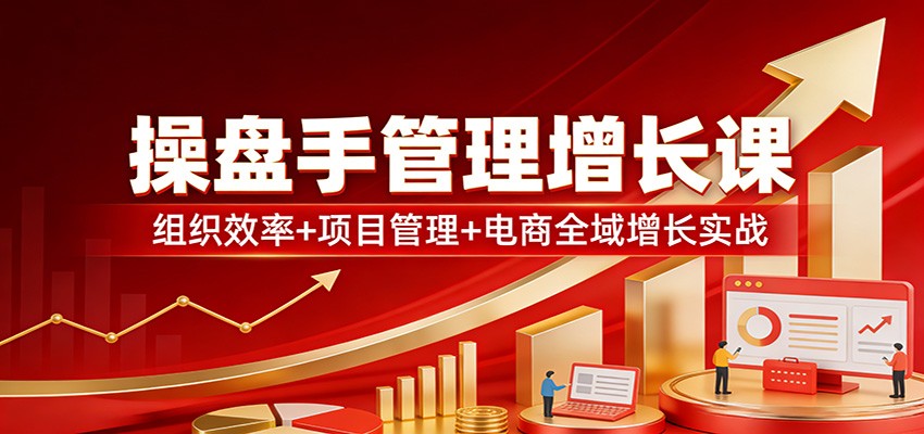 操盘手管理增长课：组织效率+项目管理+电商全域增长实战-小鹏项目网
