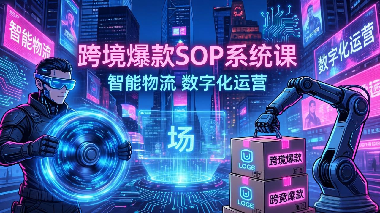 跨境爆款SOP系统课，“内容飞轮+精准投放+AI自动化”为核心，拆解“人×货×场”黄金公式-小鹏项目网