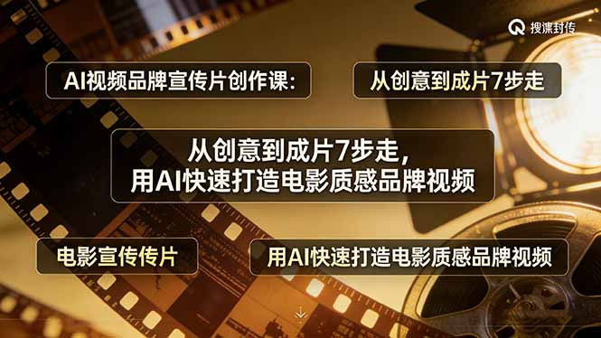 AI视频品牌宣传片创作课：从创意到成片7步走，用AI快速打造电影质感品牌视频-小鹏项目网