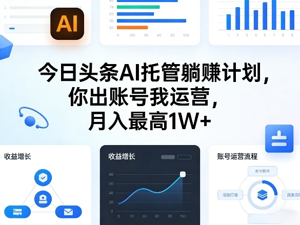 今日头条AI托管躺賺计划，你出账号我运营，月入最高1W+【揭秘】-小鹏项目网