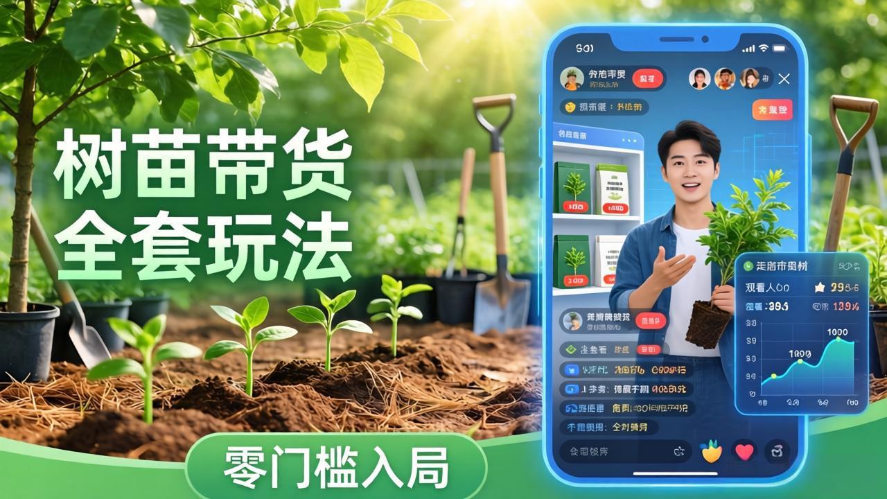视频号AI树苗带货全套玩法：零门槛入局，掌握豆包、千问等AI工具制作树苗视频的全套流程-小鹏项目网