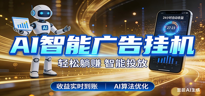 智能广告挂机新时代，利用碎片化时间实现稳定被动收益，AI帮你持续盈利-小鹏项目网