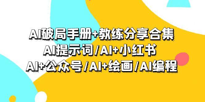 (9351期)AI破局手册+教练分享合集：AI提示词/AI+小红书 /AI+公众号/AI+绘画/AI编程-小鹏项目网