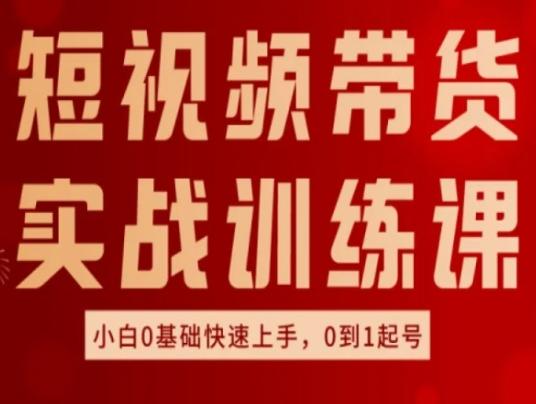 短视频带货实战训练课，好物分享实操，小白0基础快速上手，0到1起号-小鹏项目网