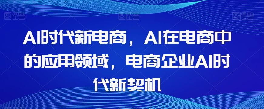 Al时代新电商，Al在电商中的应用领域，电商企业AI时代新契机-小鹏项目网