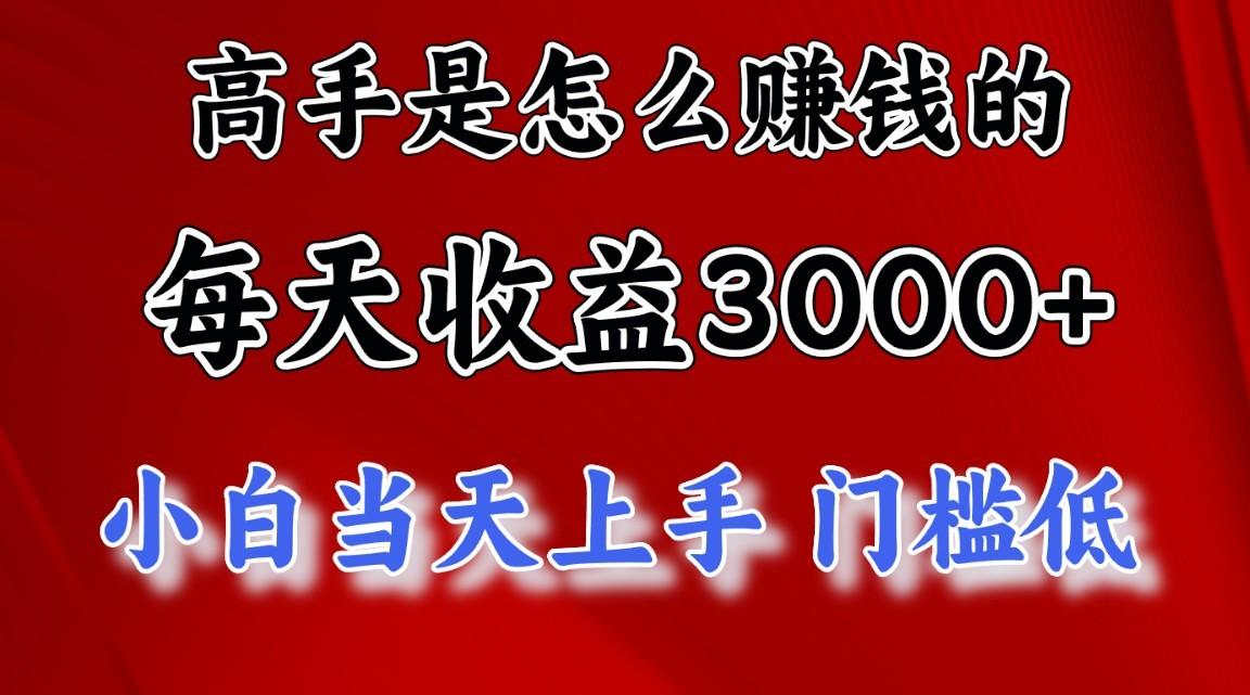 高手是怎么赚钱的，一天收益3000+，闷声发财项目，不是一般人能看懂的-小鹏项目网