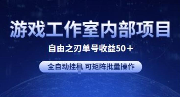 游戏工作室内部项目 自由之刃2 单号收益50+ 全自动挂JI 可矩阵批量操作【揭秘】-小鹏项目网
