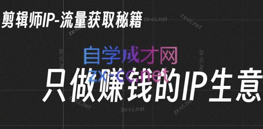 小钱老师·剪辑师个人ip流量思维与运营策略课-小鹏项目网