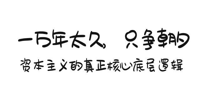 某付费文章《一万年太久，只争朝夕：资本主义的真正核心底层逻辑》-小鹏项目网