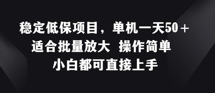 稳定低保项目，单机一天50+适合批量放大 操作简单 小白都可直接上手【揭秘】-小鹏项目网