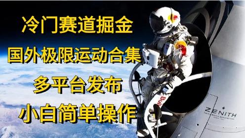 冷门赛道掘金，国外极限运动视频合集，多平台发布，小白简单操作-小鹏项目网