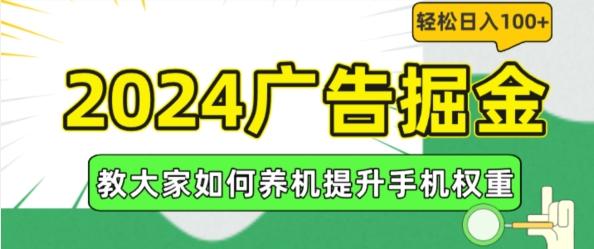 2024广告掘金，教大家如何养机提升手机权重，轻松日入100+【揭秘】-小鹏项目网