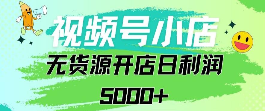 视频号无货源小店从0到1日订单量千单以上纯利润稳稳5000+【揭秘】-小鹏项目网