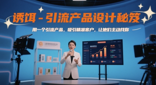 诱饵-引流产品设计秘笈，用一个引流产品，吸引精准客户，让他们主动找你-小鹏项目网