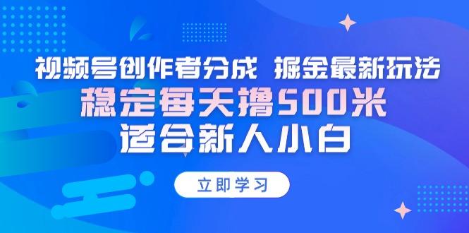 【蓝海项目】视频号创作者分成 掘金最新玩法 稳定每天撸500米 适合新人小白-小鹏项目网