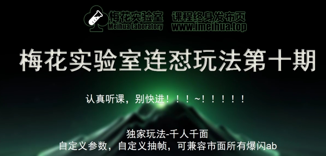 梅花实验室社群专享课视频号连怼玩法第十期课程+第二部分-FF助手全新高自由万能爆闪AB处理-小鹏项目网