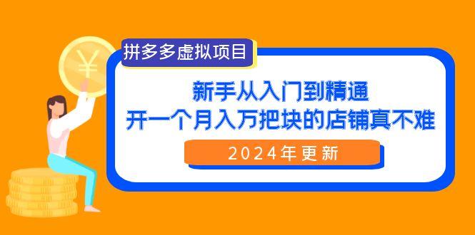 (9744期)拼多多虚拟项目：入门到精通，开一个月入万把块的店铺 真不难(24年更新)-小鹏项目网