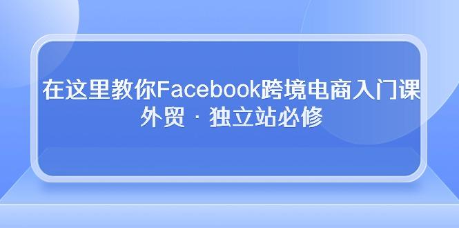 在这里教你Facebook跨境电商入门课，外贸·独立站必修-小鹏项目网