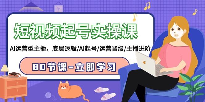 (9470期)短视频起号实操课，AI运营型主播，底层逻辑/AI起号/运营晋级/主播进阶/80节-小鹏项目网