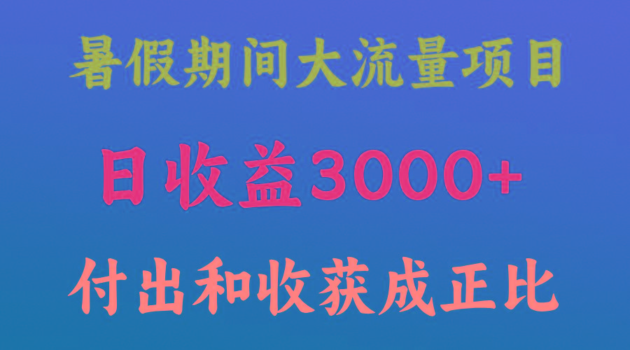 一天收益3000+，暑假期间， 这个项目才是真火-小鹏项目网