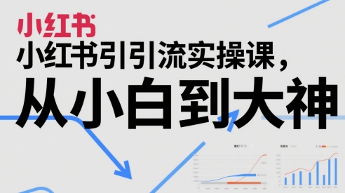 小红书引流实操课，从小白到大神-小鹏项目网
