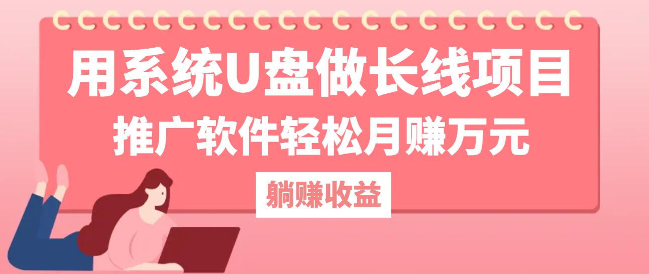 用系统U盘做长线项目，推广软件轻松月赚万元-小鹏项目网