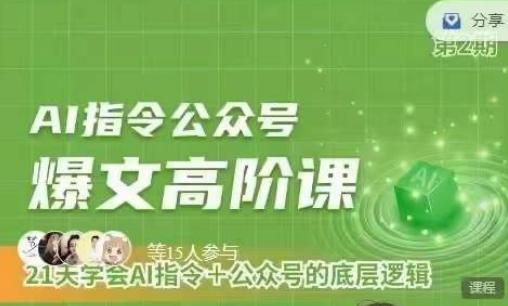 Ai指令公众号高阶课，学会ai指令+公众号的底层逻辑-小鹏项目网