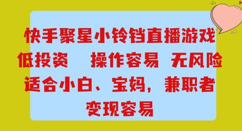 快手小铃铛游戏项目，低投入零风险，操作简单变现快-小鹏项目网