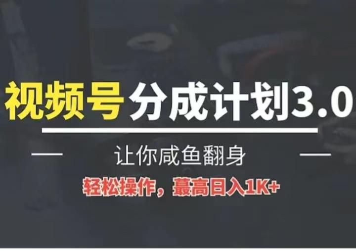 24年视频号冷门蓝海赛道，操作简单，单号收益可达四位数-小鹏项目网
