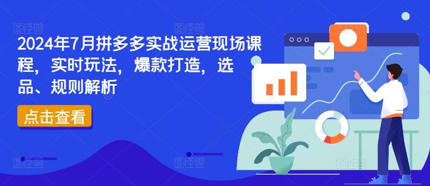 2024年7月拼多多实战运营现场课程，实时玩法，爆款打造，选品、规则解析-小鹏项目网