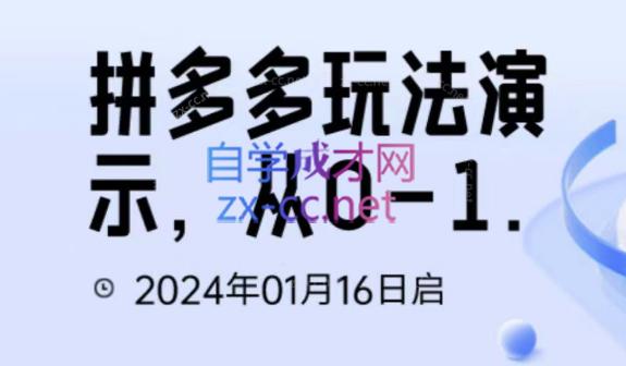 吴老师·拼多多从选品到截流到付费的玩法技巧-小鹏项目网