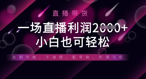 半无人直播带货，一场利润数张，适合所有平台玩法，小白也可轻松-小鹏项目网