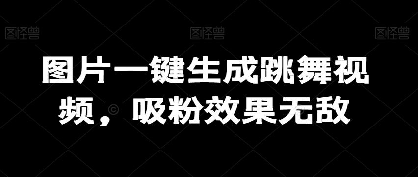 图片一键生成跳舞视频，吸粉效果无敌-小鹏项目网