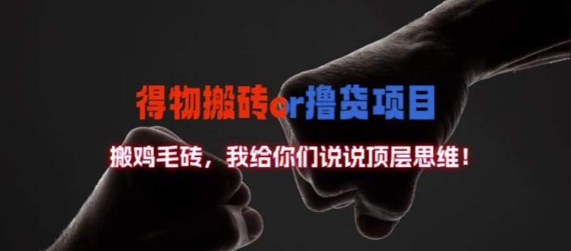 得物搬砖撸货项目?掰下数据，我给你们说说顶层思维【揭秘】-小鹏项目网