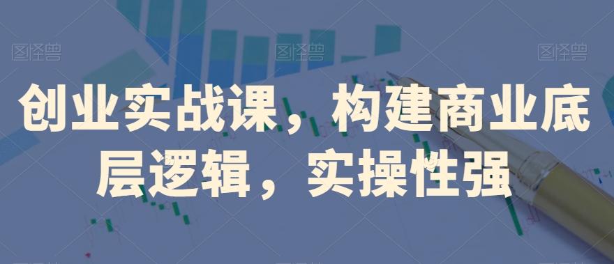 创业实战课，​构建商业底层逻辑，实操性强-小鹏项目网