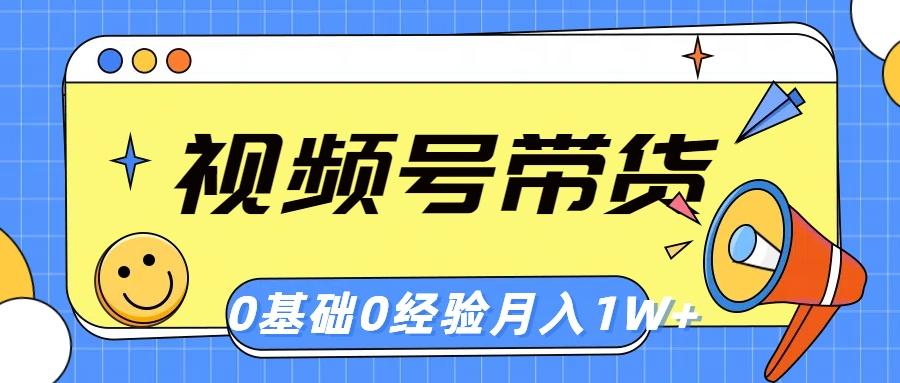 视频号轻创业带货，零基础，零经验，月入1w+-小鹏项目网