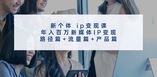 新个体ip变现课，年入百万新媒体IP变现，路径篇+流量篇+产品篇-小鹏项目网