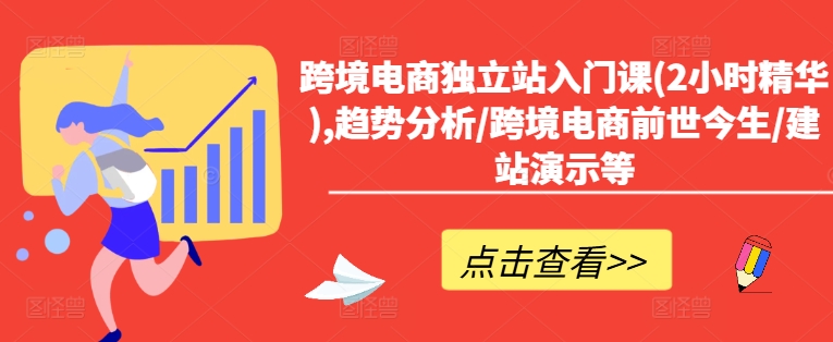 跨境电商独立站入门课(2小时精华),趋势分析/跨境电商前世今生/建站演示等-小鹏项目网