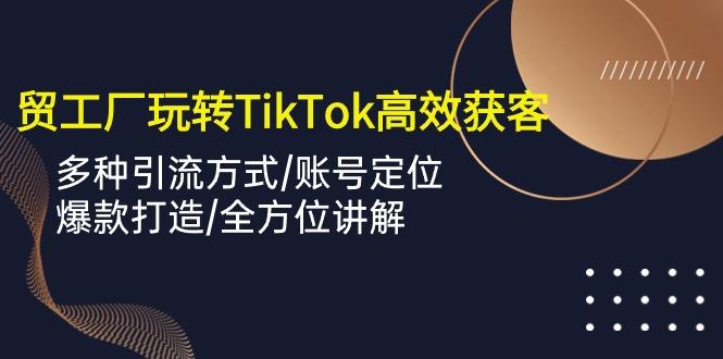 外贸工厂玩转TikTok高效获客，多种引流方式/账号定位/爆款打造/全方位讲解-小鹏项目网