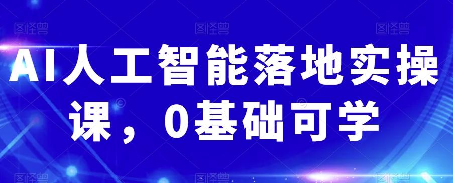 AI人工智能落地实操课，0基础可学-小鹏项目网