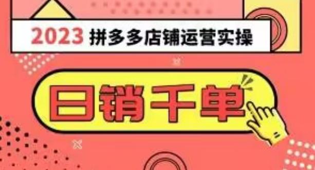 2023拼多多运营实操，每天30分钟日销1000＋，爆款选品技巧大全（10节课）-小鹏项目网
