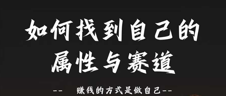 赛道和属性2.0：如何找到自己的属性与赛道，赚钱的方式是做自己-小鹏项目网